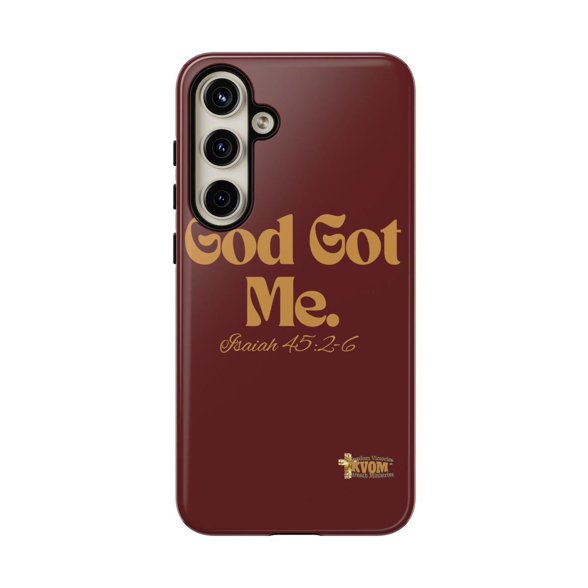 God Got Me KVOM Tough Case, Gold Print