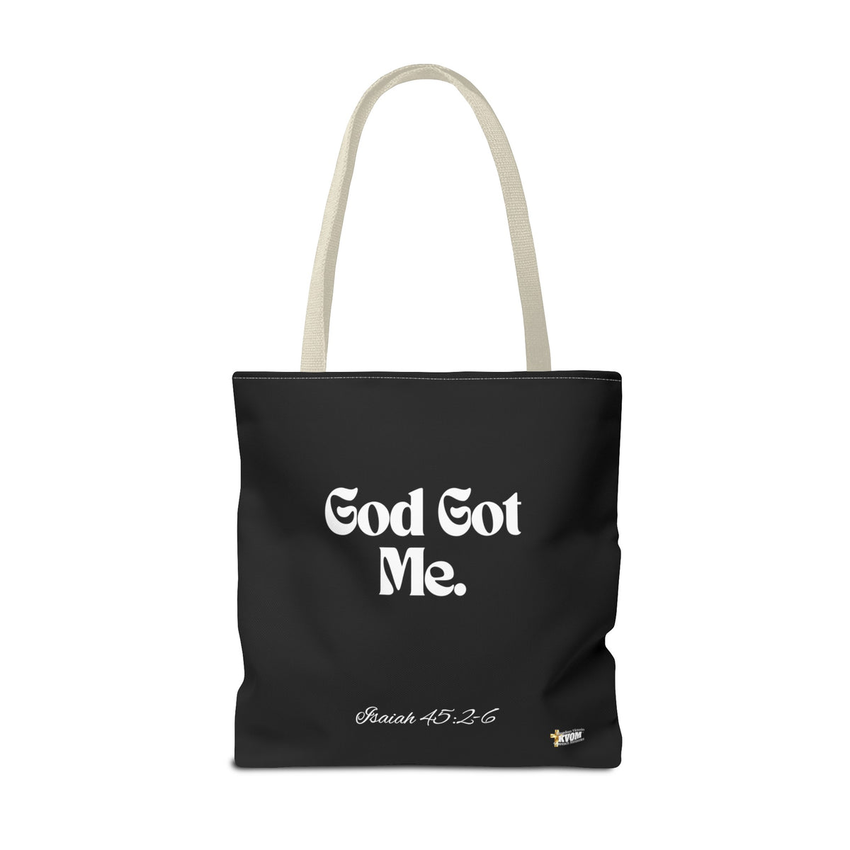 God Got Me Tote Bag: Black & White