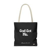 God Got Me Tote Bag: Black & White