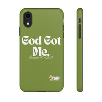 God Got Me KVOM Tough Case, White Print