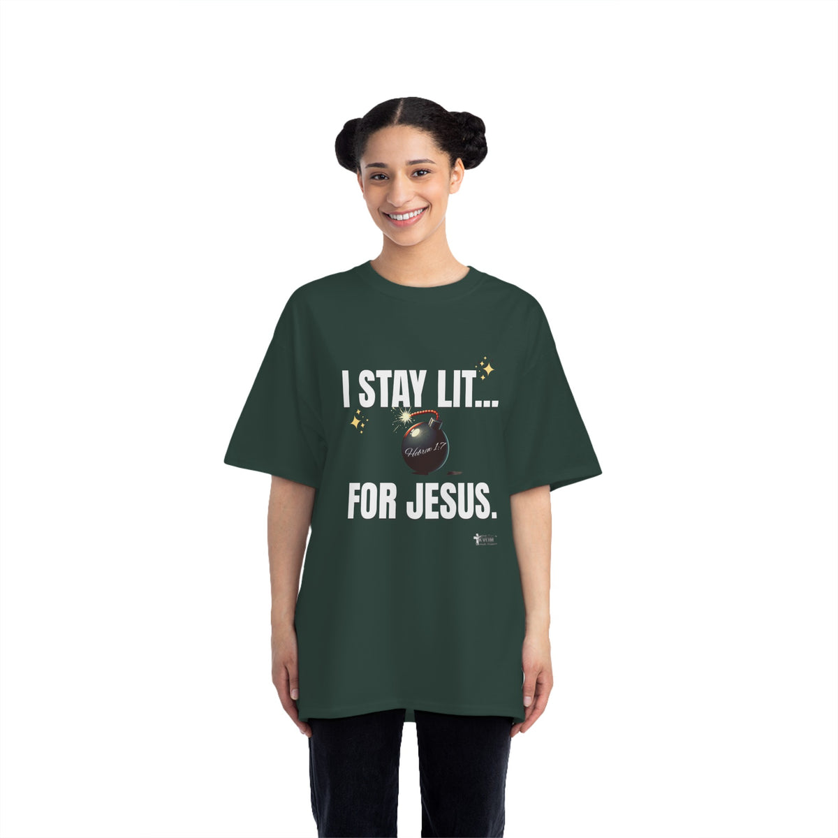 I Stay Lit For Jesus Relaxed Short-Sleeve T-Shirt