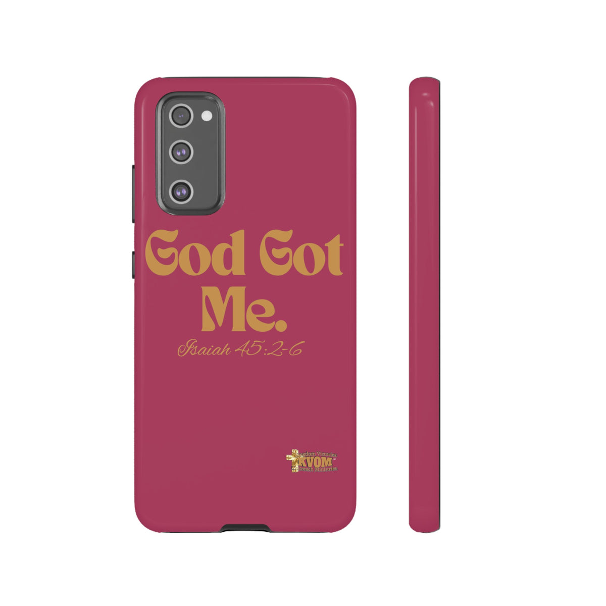 God Got Me KVOM Tough Case, Gold Print