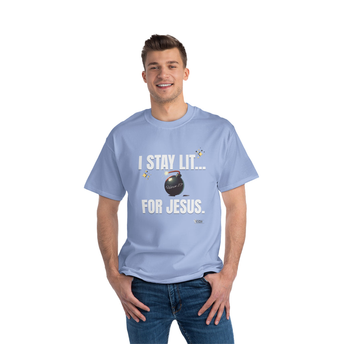 I Stay Lit For Jesus Relaxed Short-Sleeve T-Shirt