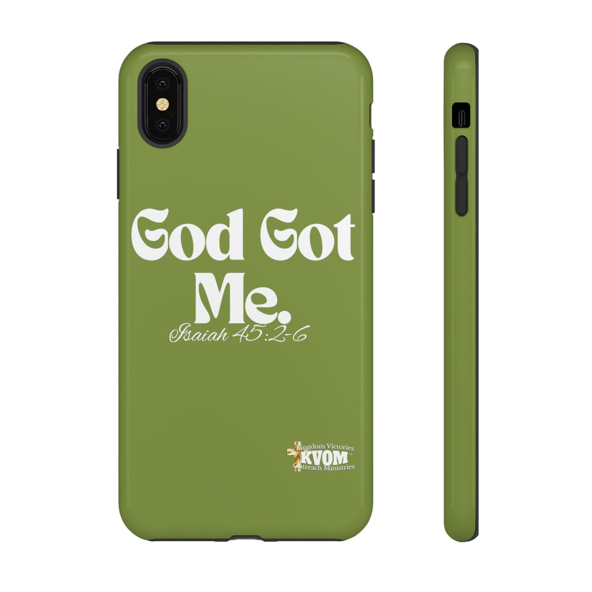 God Got Me KVOM Tough Case, White Print