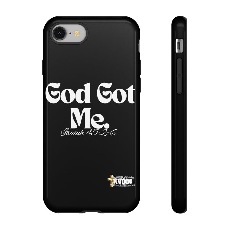 God Got Me KVOM Tough Case, White Print