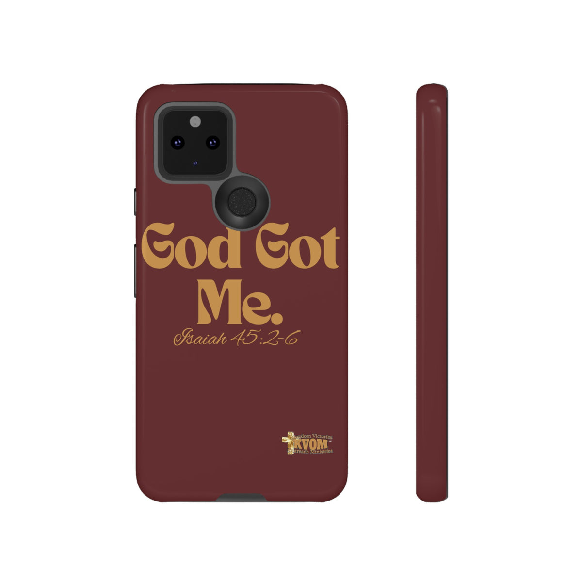 God Got Me KVOM Tough Case, Gold Print