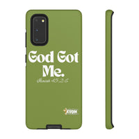 God Got Me KVOM Tough Case, White Print