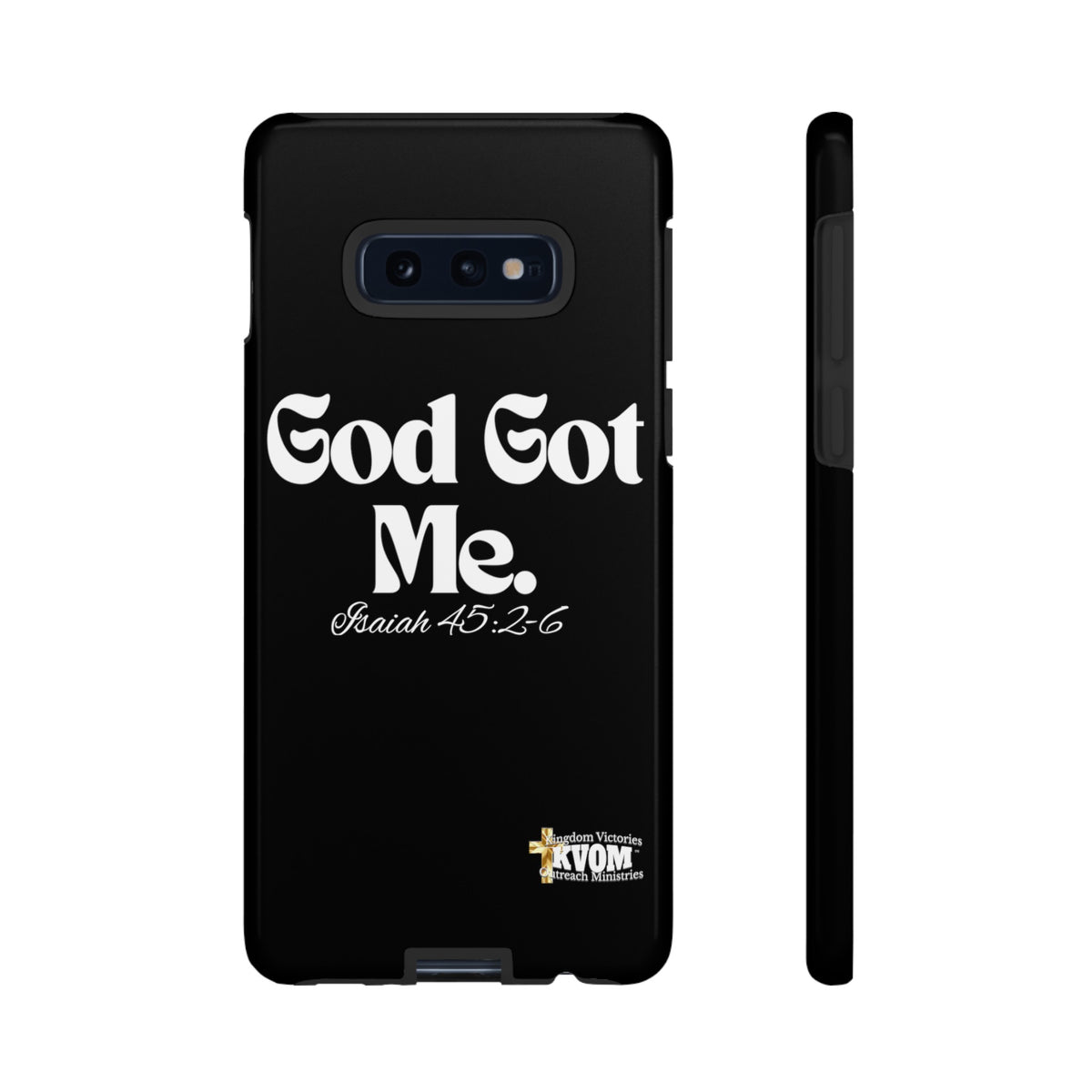 God Got Me KVOM Tough Case, White Print