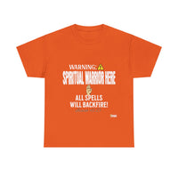 WARNING: Spiritual Warning Here T-Shirt, White Print