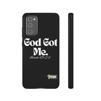 God Got Me KVOM Tough Case, White Print