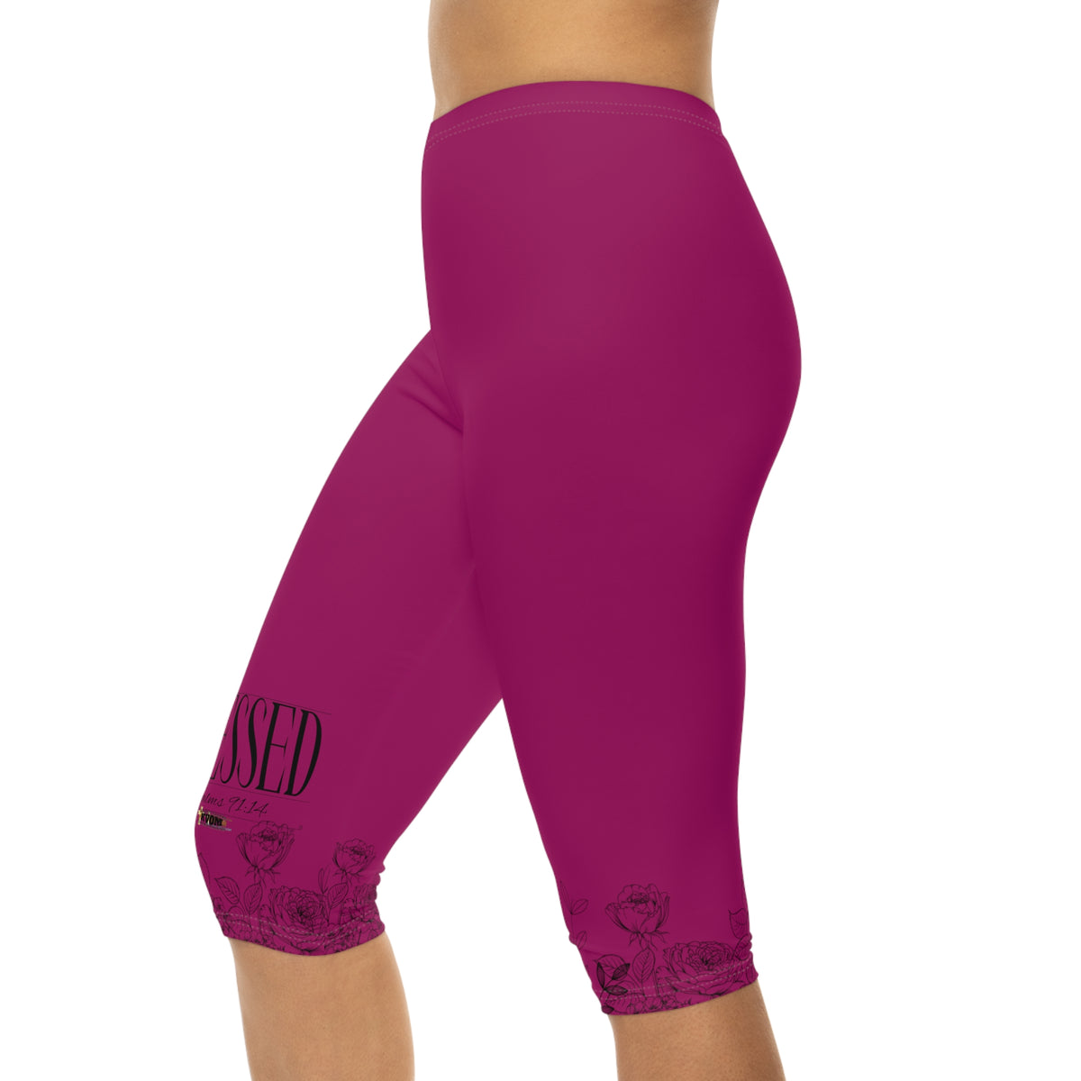 Stretched Series Women’s Mid-Length Leggings, Deep Berry