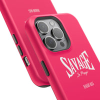 Savage in Prayer MagSafe Tough Cases, Siren Alarm Pink