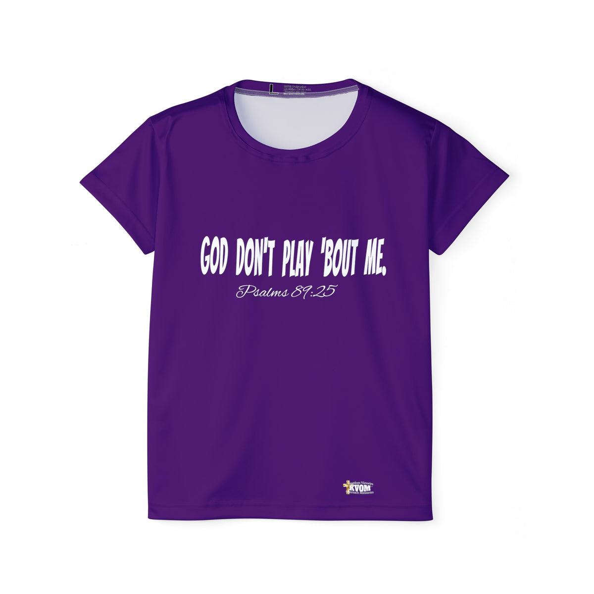 God Don't Play 'Bout Me Women's Sports Jersey Shirt, Elderberry