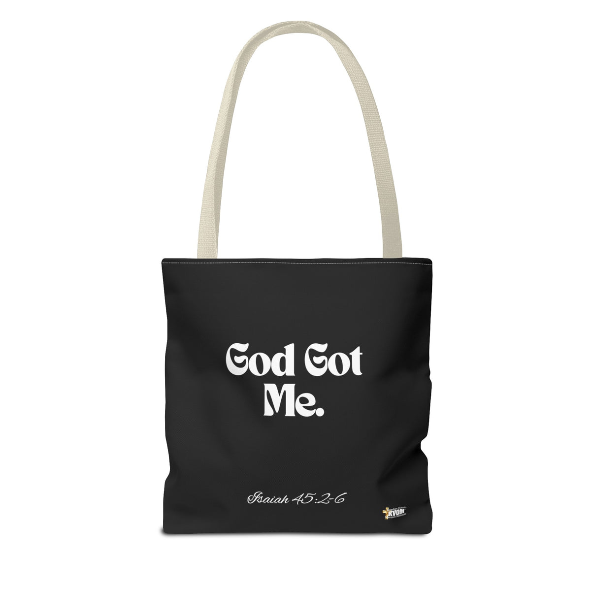 God Got Me Tote Bag: Black & White