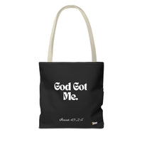 God Got Me Tote Bag: Black & White