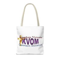 KVOM Logo Tote Bag, White, Moses Temple Colored Logo