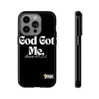 God Got Me KVOM Tough Case, White Print