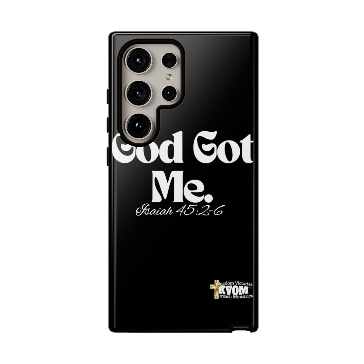 God Got Me KVOM Tough Case, White Print