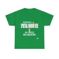 WARNING: Spiritual Warning Here T-Shirt, White Print