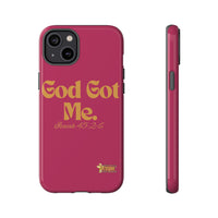 God Got Me KVOM Tough Case, Gold Print