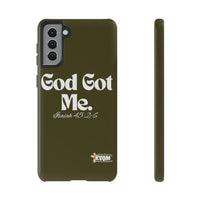 God Got Me KVOM Tough Case, White Print