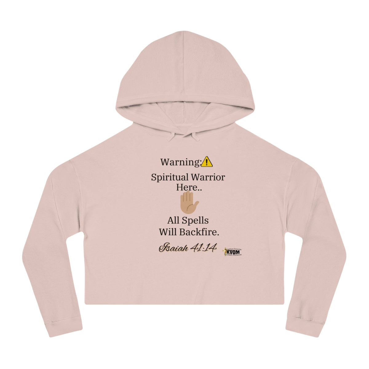 WARNING: Spiritual Warrior Here Women’s Cropped Hoodie