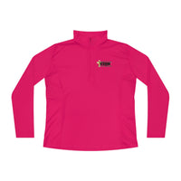 KVOM Logo Black Ladies Zip-Collar Pullover