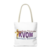 KVOM Logo Tote Bag, White, Moses Temple Colored Logo