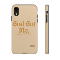 God Got Me KVOM Tough Case, Gold Print