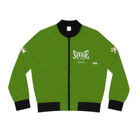 Savage in Prayer Women's Bomber Jacket, Lime