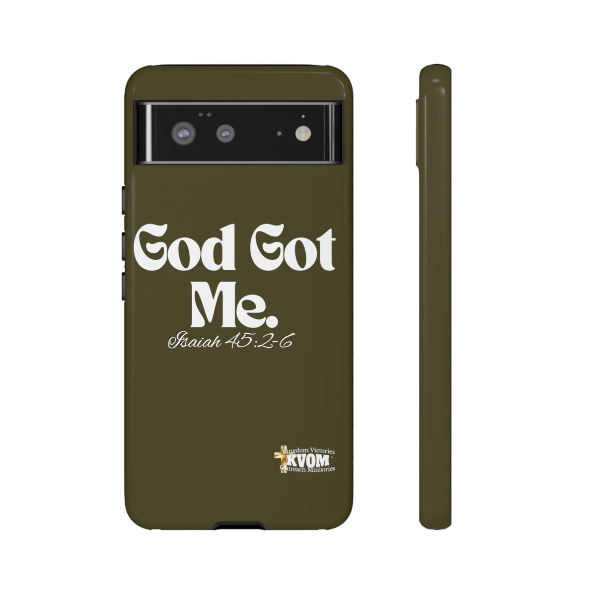 God Got Me KVOM Tough Case, White Print