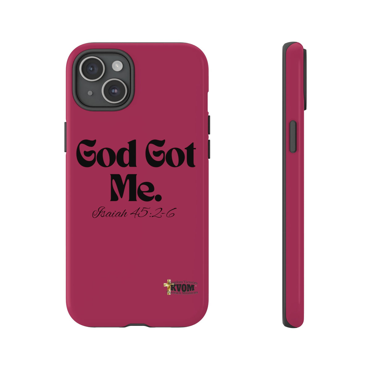 God Got Me KVOM Tough Case, Black Print