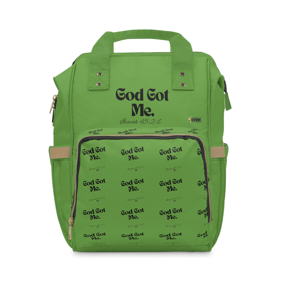 God Got Me KVOM Diaper Backpack, Green