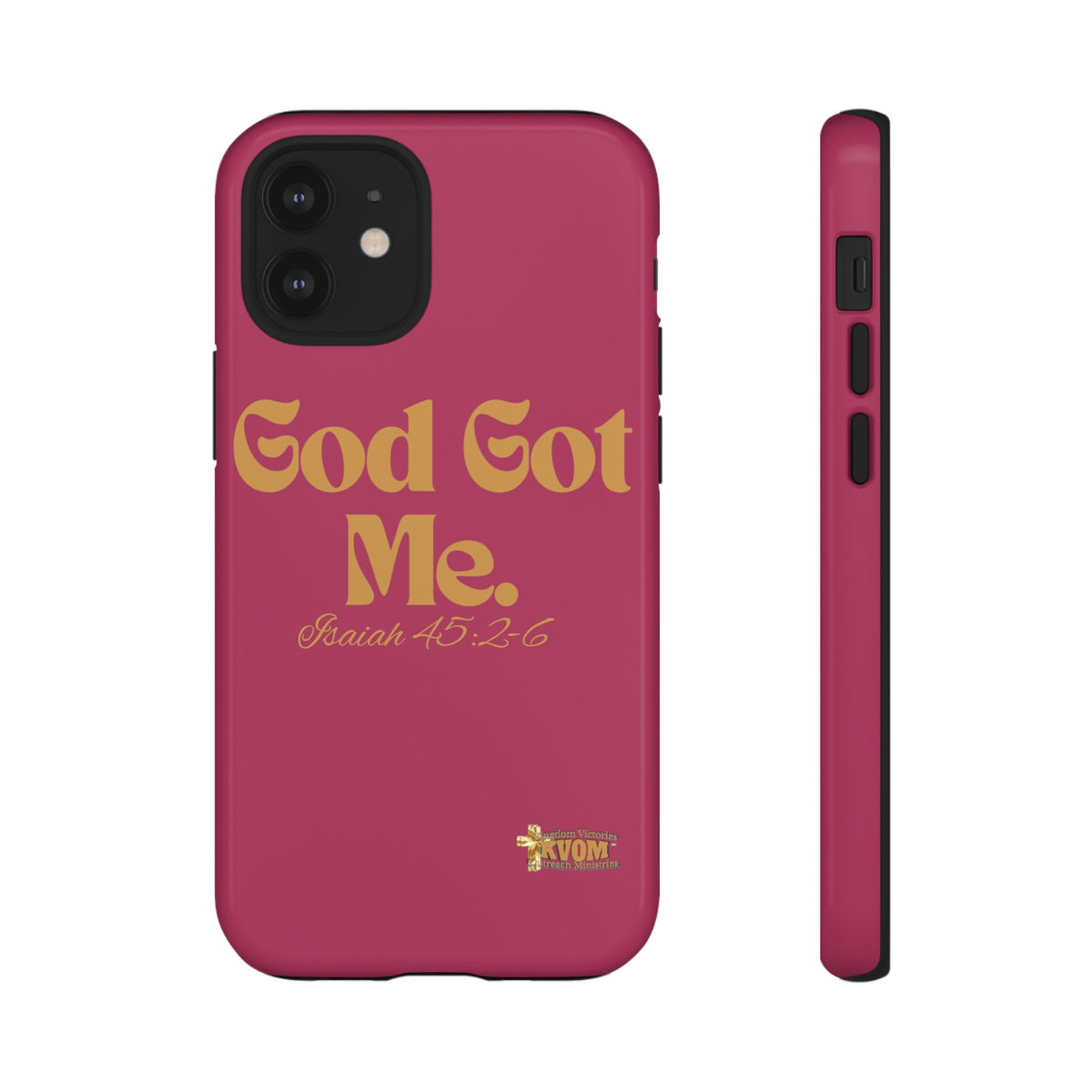 God Got Me KVOM Tough Case, Gold Print