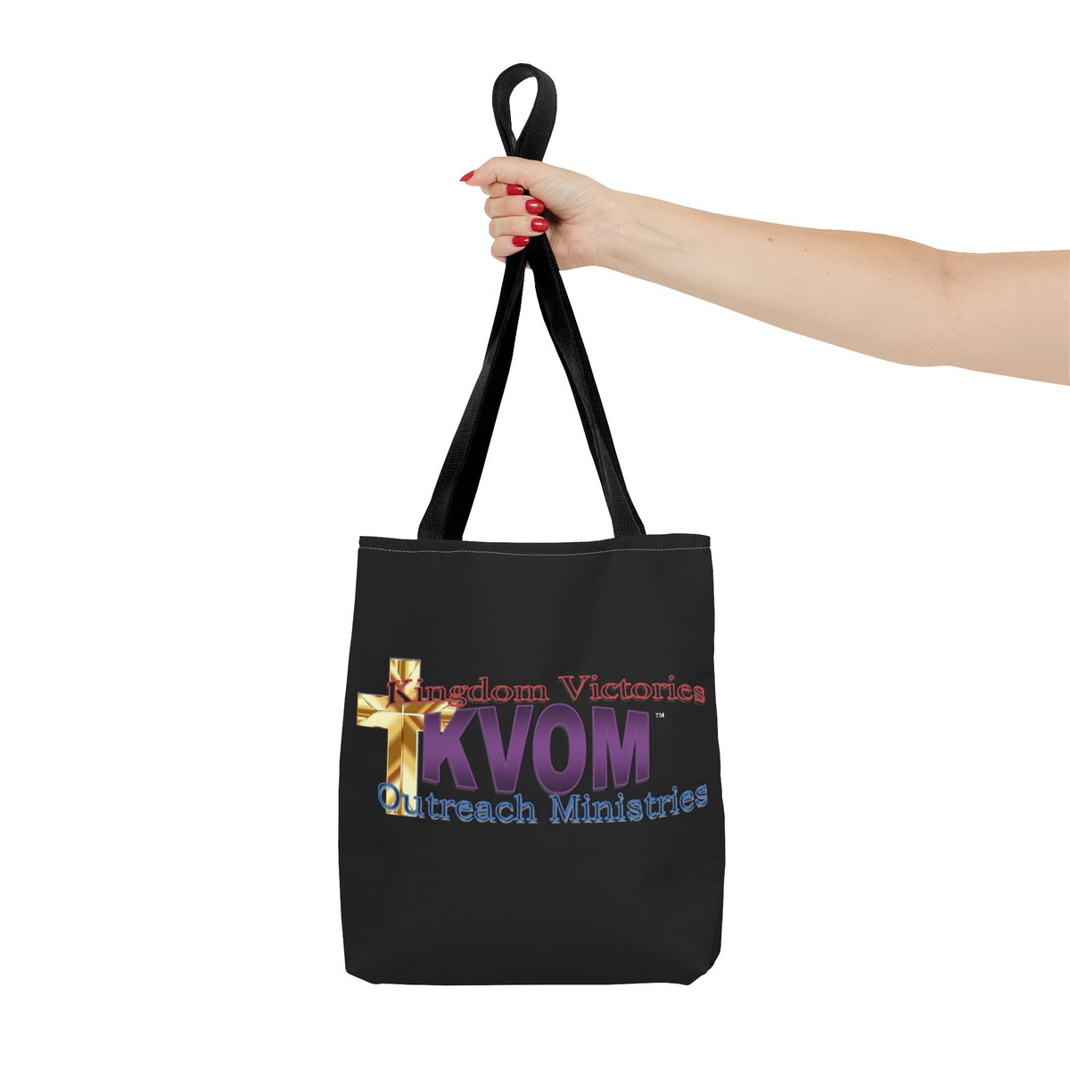 KVOM Logo Tote Bag, Black, Moses Temple Colored Logo