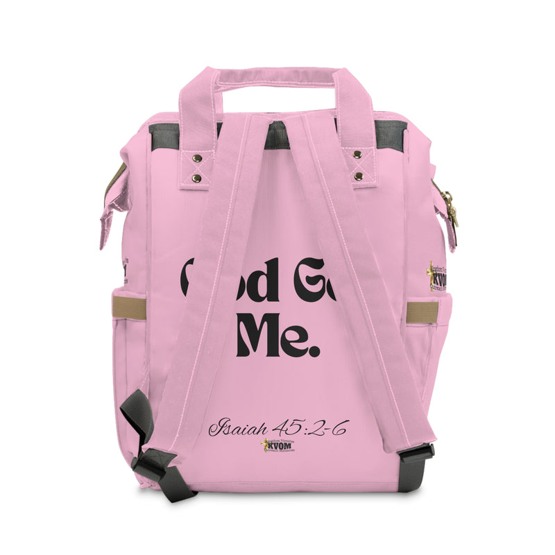 God Got Me KVOM Diaper Backpack, Pink