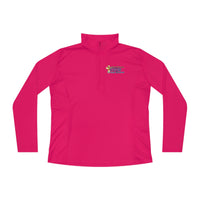 KVOM Logo Moses Temple Colored Ladies Zip-Collar Pullover