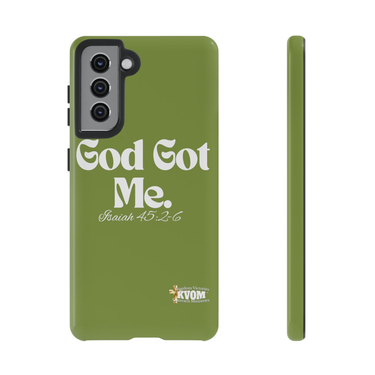 God Got Me KVOM Tough Case, White Print