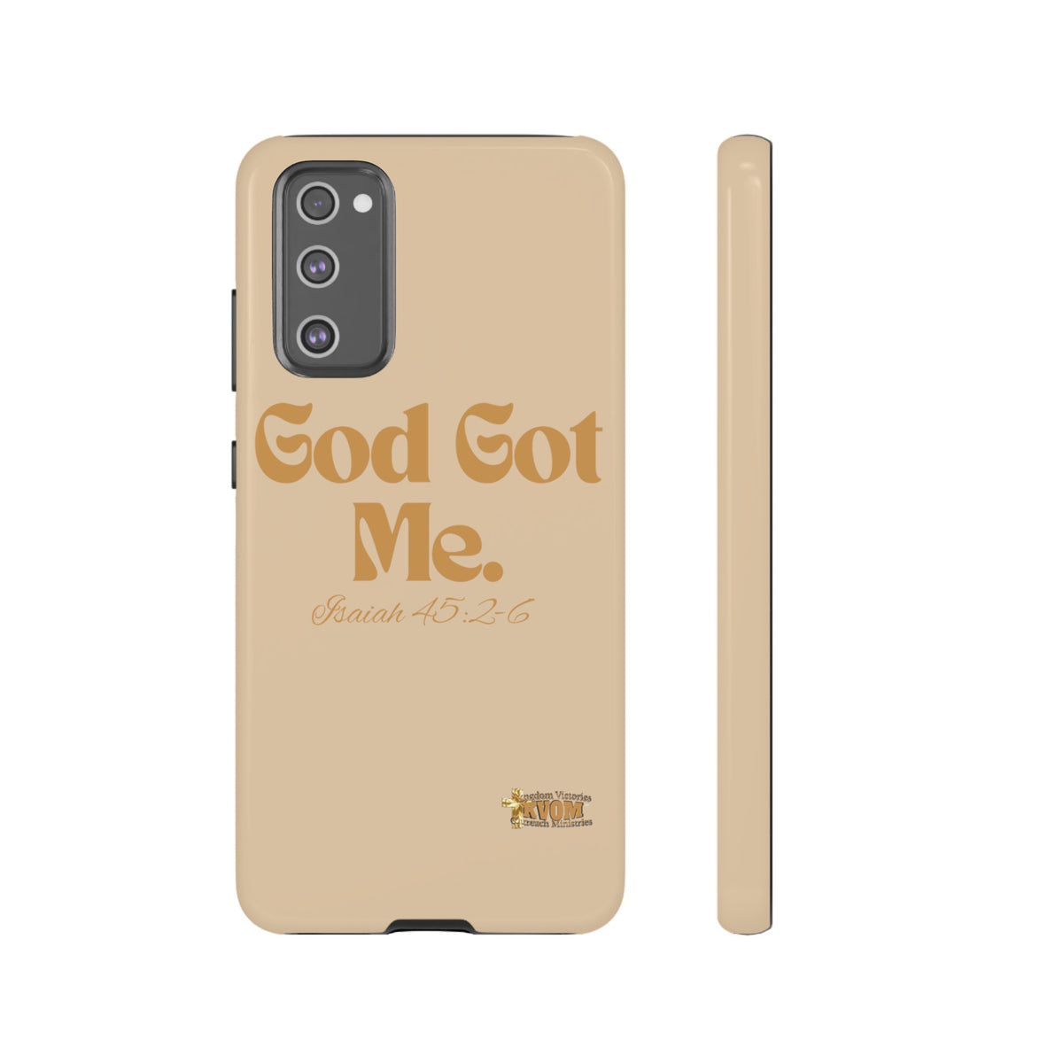 God Got Me KVOM Tough Case, Gold Print