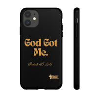 God Got Me KVOM Tough Case, Gold Print