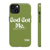 God Got Me KVOM Tough Case, White Print