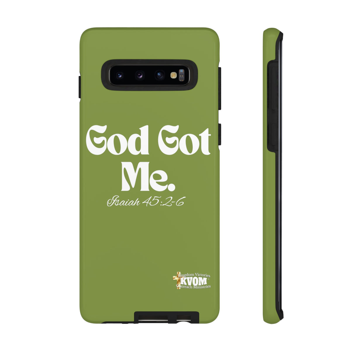 God Got Me KVOM Tough Case, White Print