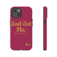 God Got Me KVOM Tough Case, Gold Print