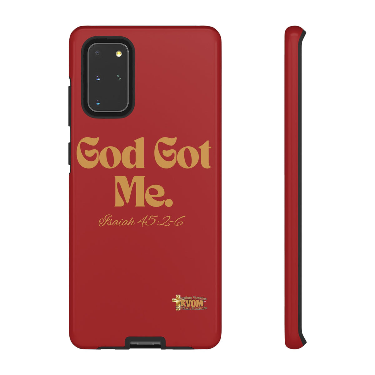 God Got Me KVOM Tough Case, Gold Print