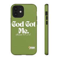 God Got Me KVOM Tough Case, White Print