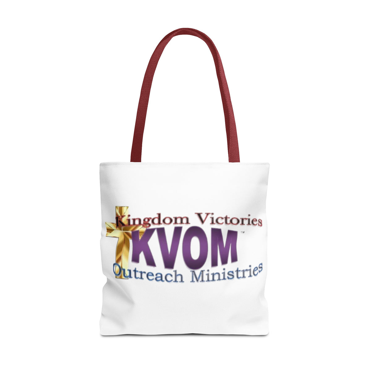 KVOM Logo Tote Bag, White, Moses Temple Colored Logo