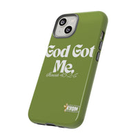 God Got Me KVOM Tough Case, White Print