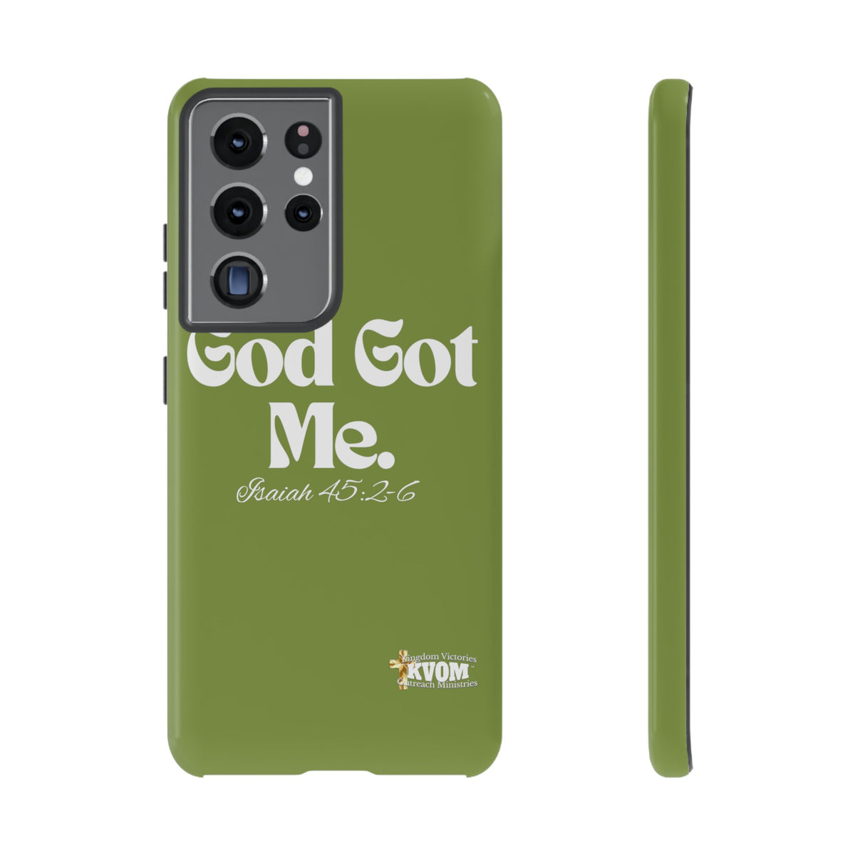 God Got Me KVOM Tough Case, White Print