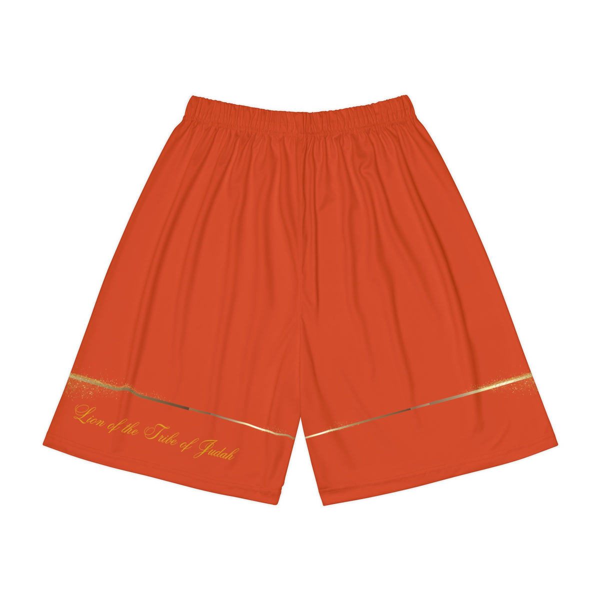 Lion of the Tribe Judah Men’s Sports Shorts, Orange