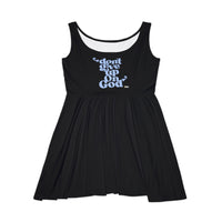 Don't Give Up On God Women's Skater Dress, Black